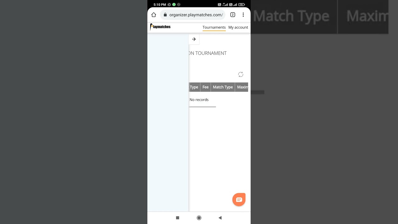 How to create a tournament using mobile on Playmatches.