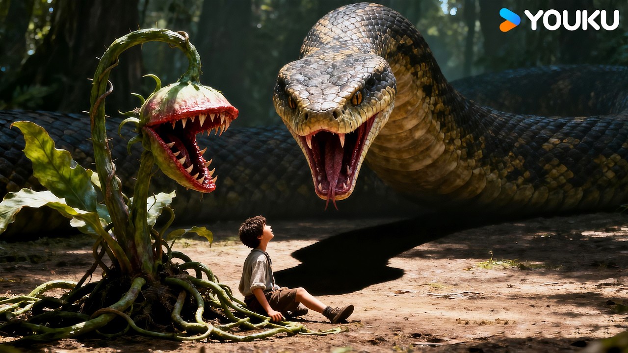 🐍👦Giant snake saves little boy from man-eating flower's jaws! | Snake 3 | YOUKU MONSTER MOVIE