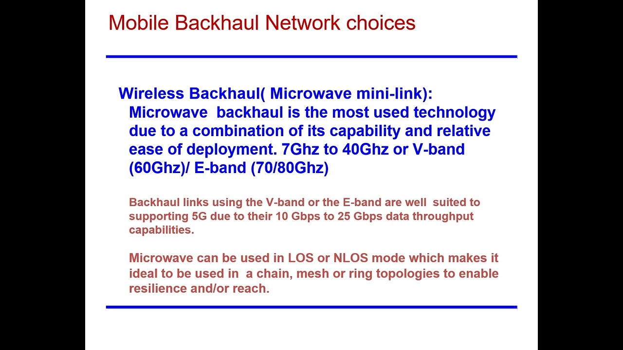 BACKHAUL MEDIA