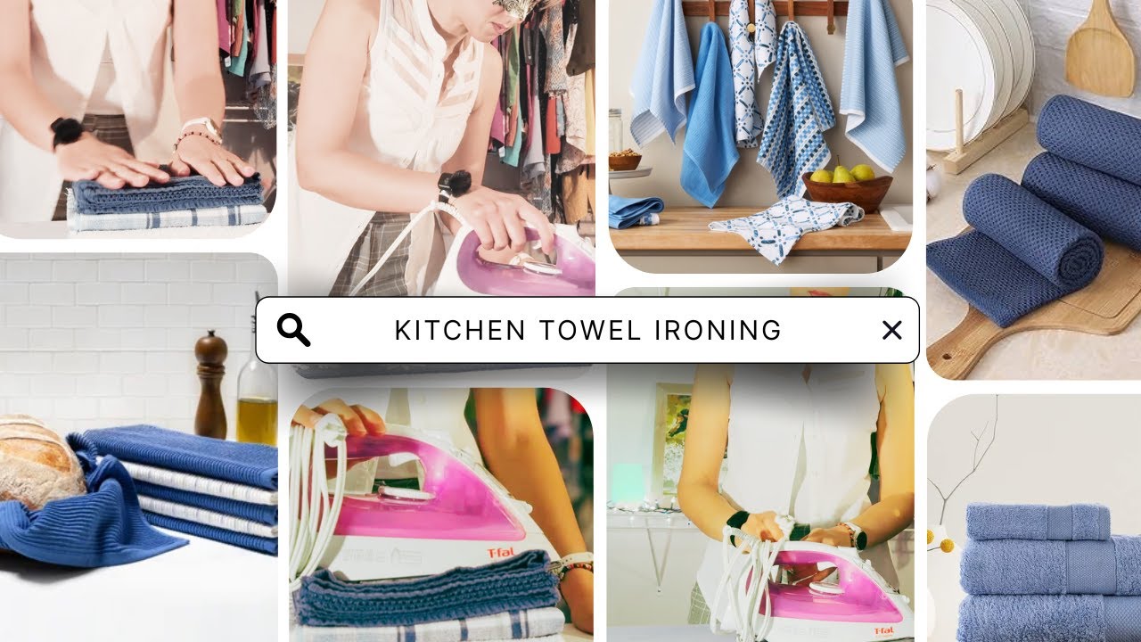 Kitchen Towel Ironing #asmr #ironing #kitchentowel #kitchentowels #steamiron #relaxing