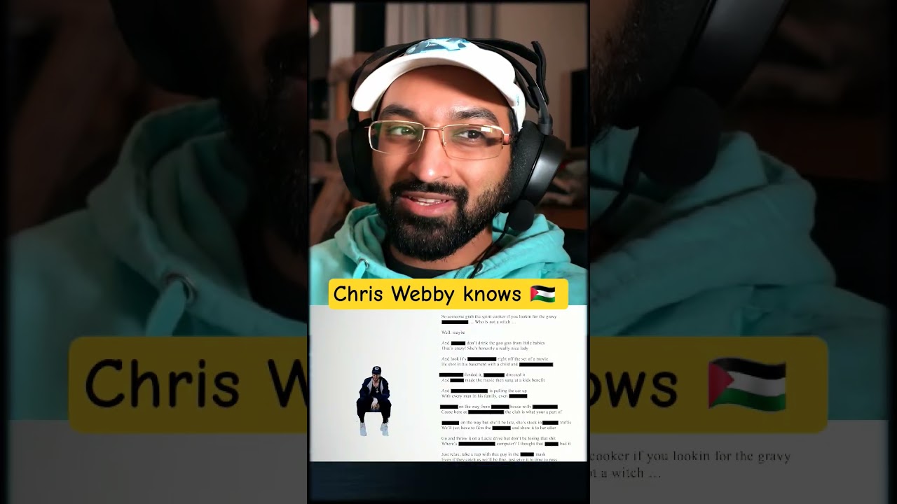 Chris Webby directly addressed it. Free Palestine 🇵🇸 #rap #undergroundsounds #freepalestine