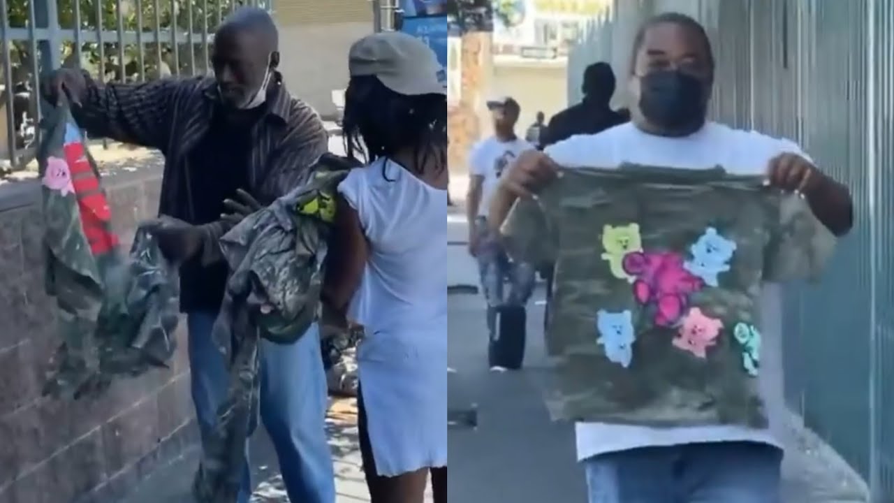 Sicko Passing Out Free Tees To The Homeless