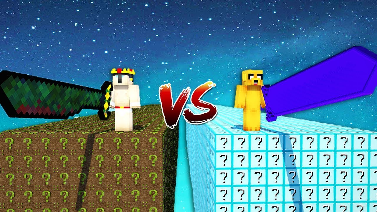 DESAFÍO DE LOS LUCKY BLOCKS NOOBS VS LUCKY BLOCKS PROS 😂❓