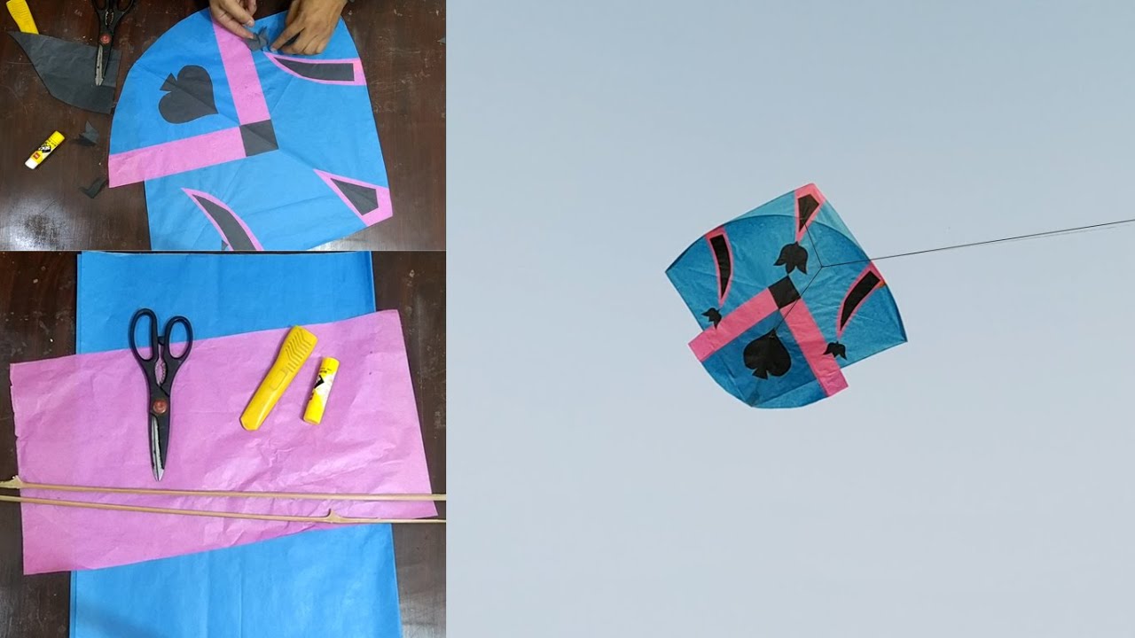 KITE MAKING AT HOME | easy crafts of kite | KITE FLYING TUTORIAL | DIY KITES | KITESTAN