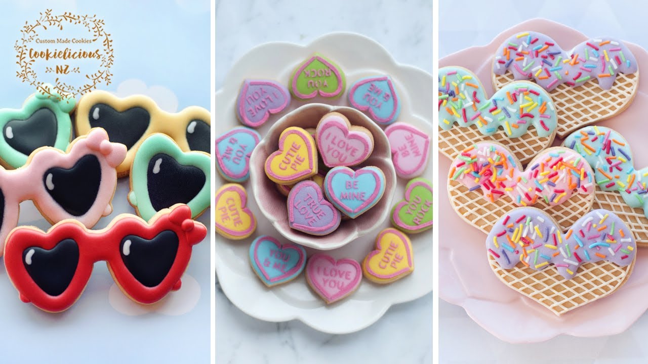 Simple Heart Shaped VALENTINE Decorate Cookies