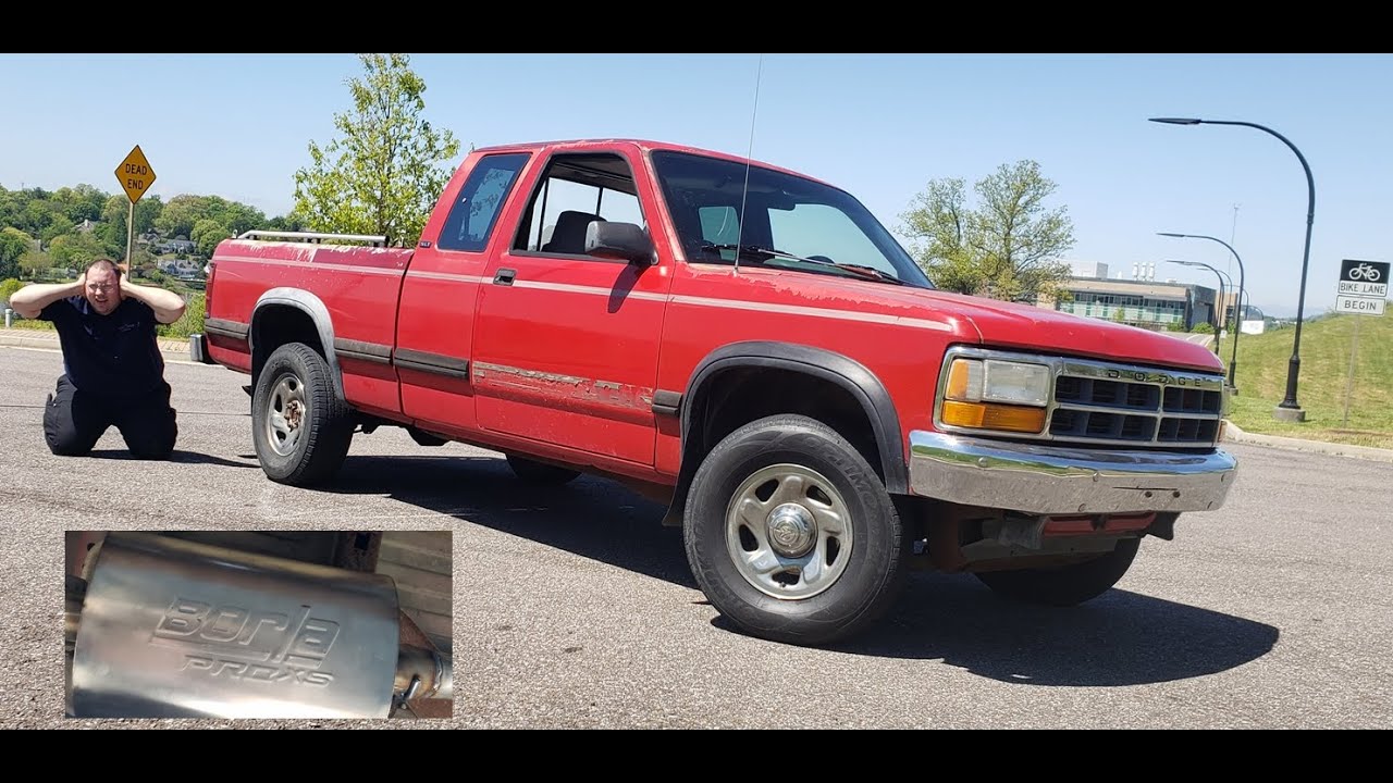 Новый звук для Dodge Dakota 1994 года. Модернизированный глушитель Borla!