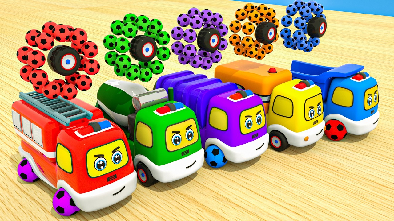 Simple Humpty Dumpty song | Help to change wheels for Little Cars! | Baby Nursery Rhymes & Kids Song