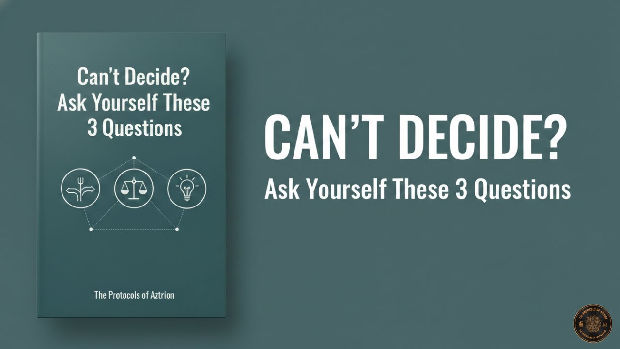 CAN'T DECIDE? Ask Yourself These 3 Questions | The Simple Guide to Confident Choices (Audiobook)