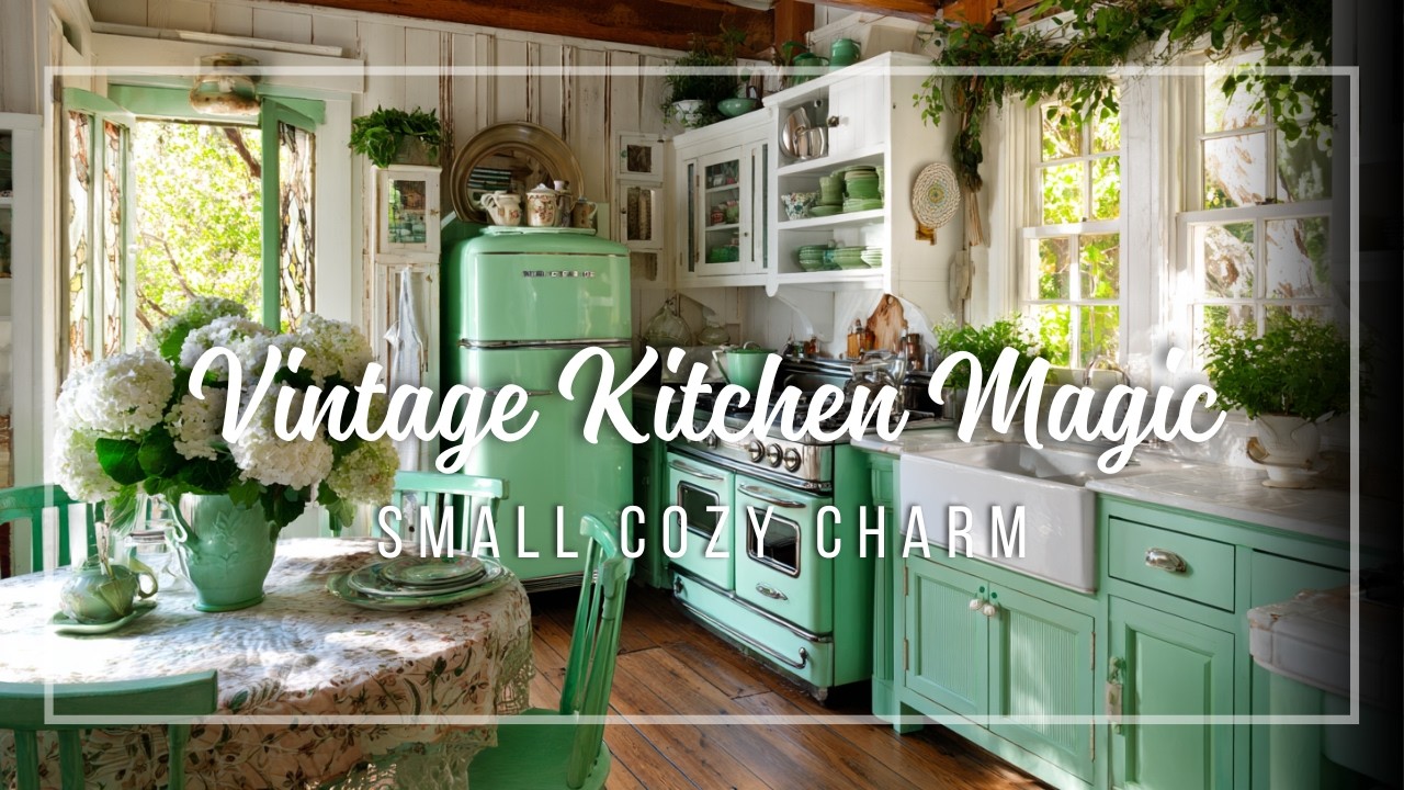 Vintage Small Home Kitchens ✨ Nostalgic Charm Updated with Upscale Finishing Details