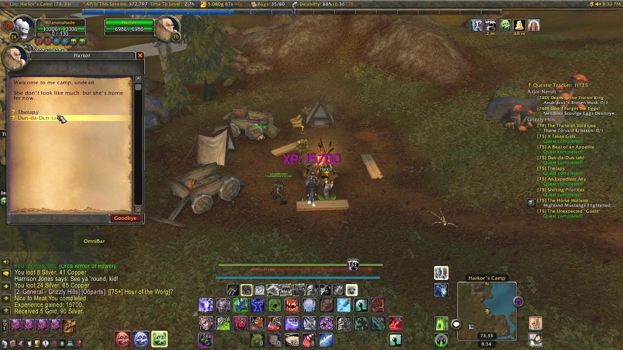 Wotlk Grizzly hills leveling.
