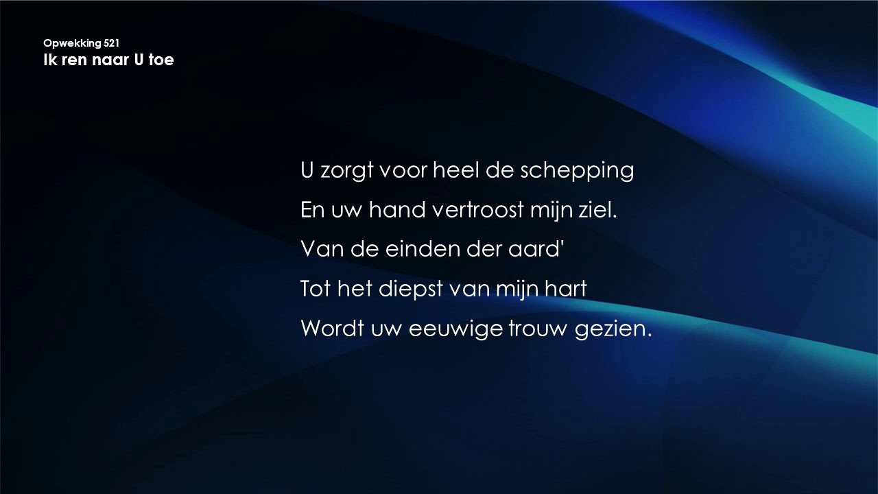 OPW521   Ik ren naar U toe
