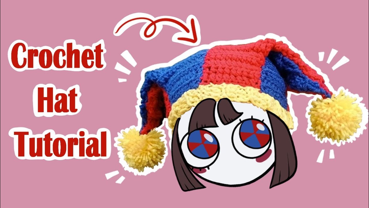 🎪 Pomni Crochet Hat Tutorial - 