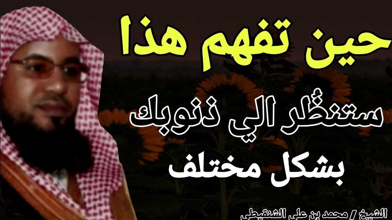 حين تفهم هذا ... ستنظُر الي ذنوبك بشكل مختلف !! الشيخ محمد بن علي الشنقيطي