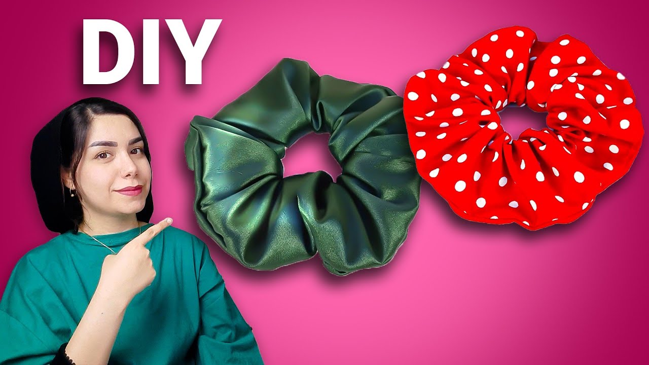 آموزش اسکرانچی با اندازه استاندارد diy scrunchies