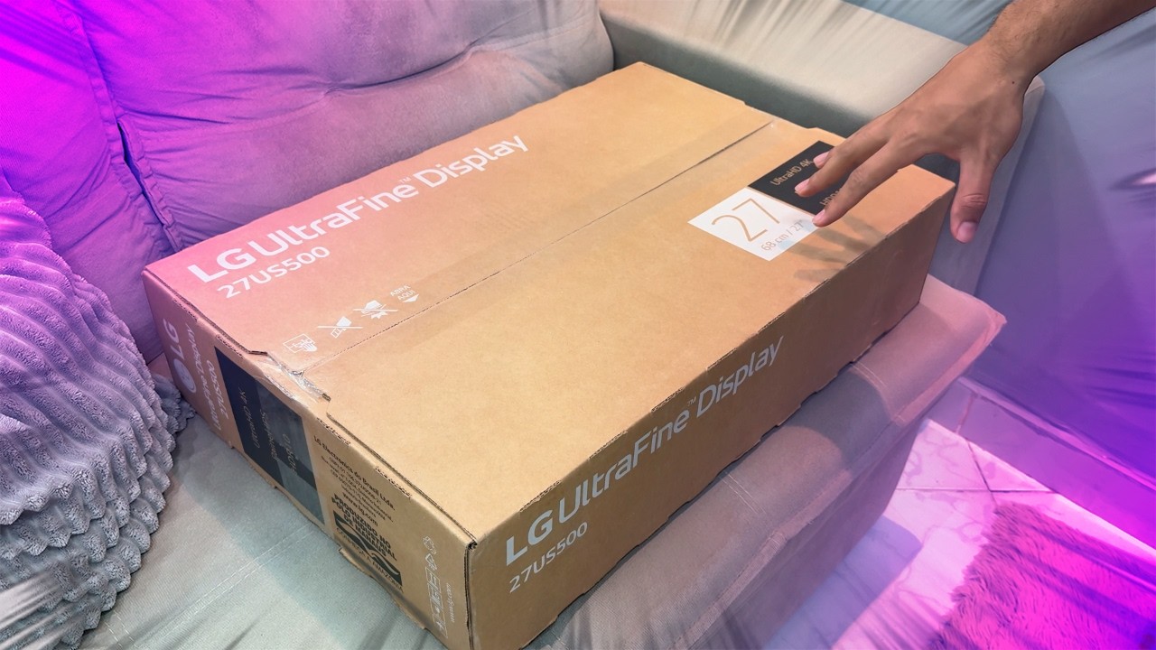 COMPREI UM MONITOR 4K LG 27US500! Unboxing e Primeiras Impressões