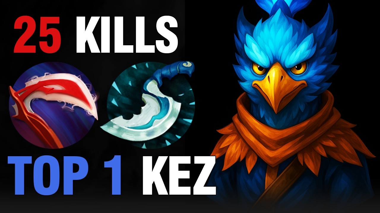 Kez Mid Carry in Immortal Rank – 25 Kills with Desolator & Blink (7.40c) #dota2