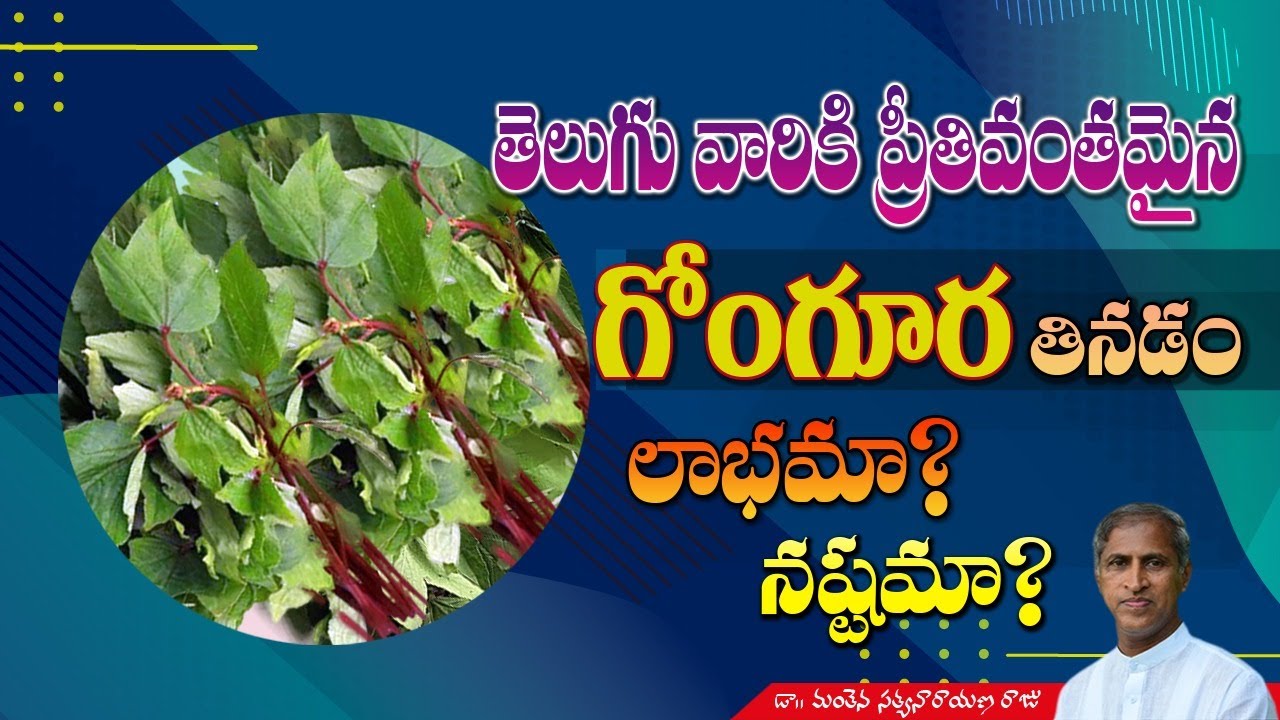 తెలుగువారికి ప్రీతివంతమైన గోంగూర తినడం లాభమా? నష్టమా? | Dr. Manthena Satyanarayana Raju