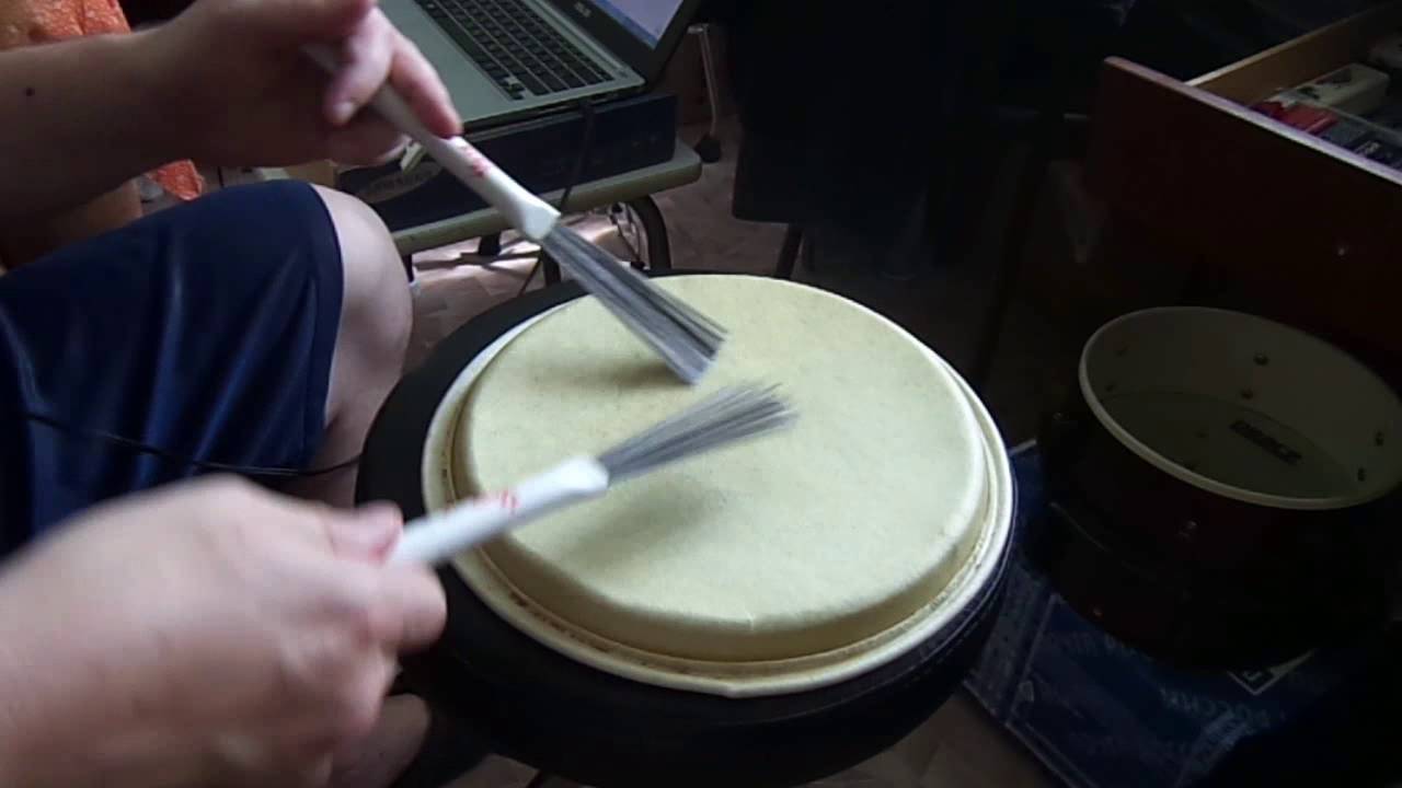 One of the best drum brush pad ever (miniconga head)