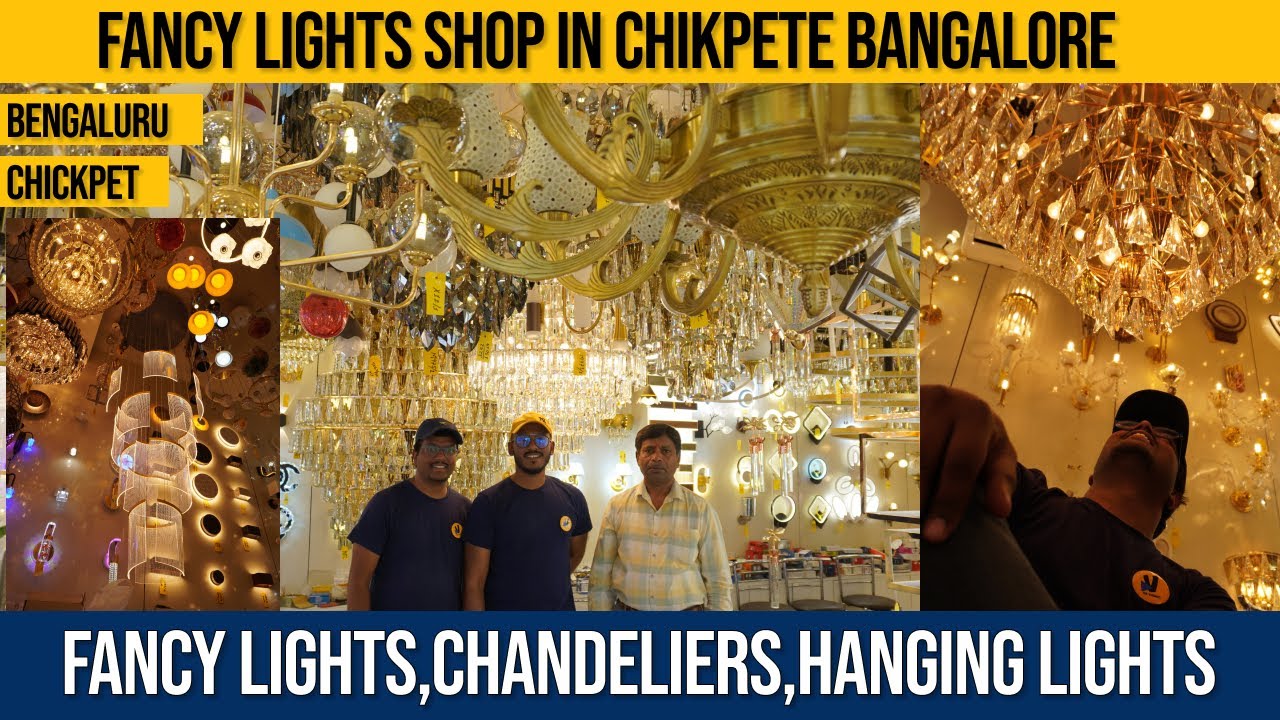 Fancy light market in Bangalore | fancy hanging crystal lights | Chandeliers