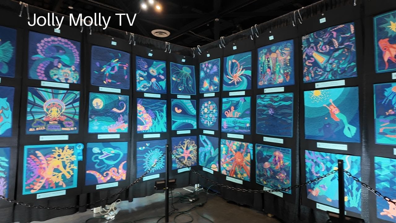 The Abyss Cherrywood Challenge Quilt Display at Road To California Quilt Show January 2026