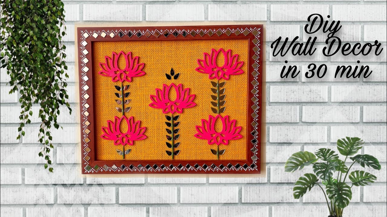 Diy lippan art on picture frame | Traditional wall frame | Reusing old picture frames