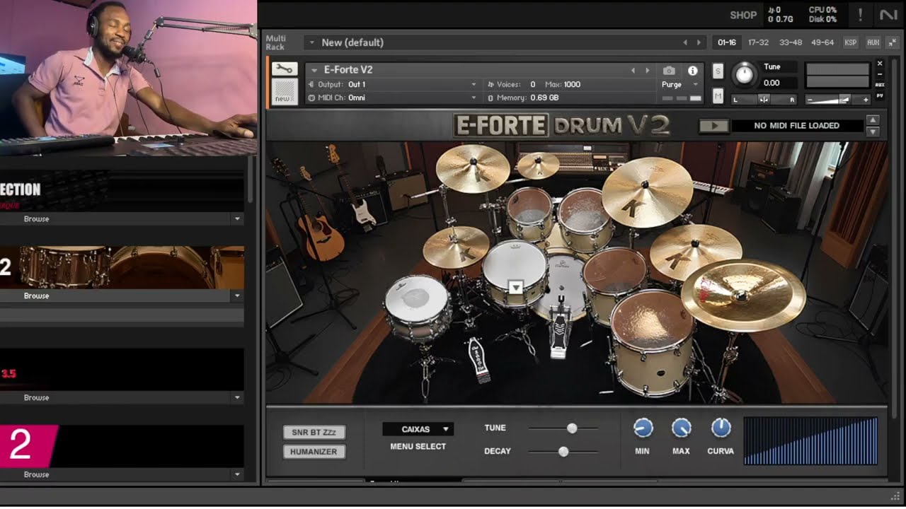 The E FORTE drums for kontakt is Fire @Jimmy Albuquerque (Developer)