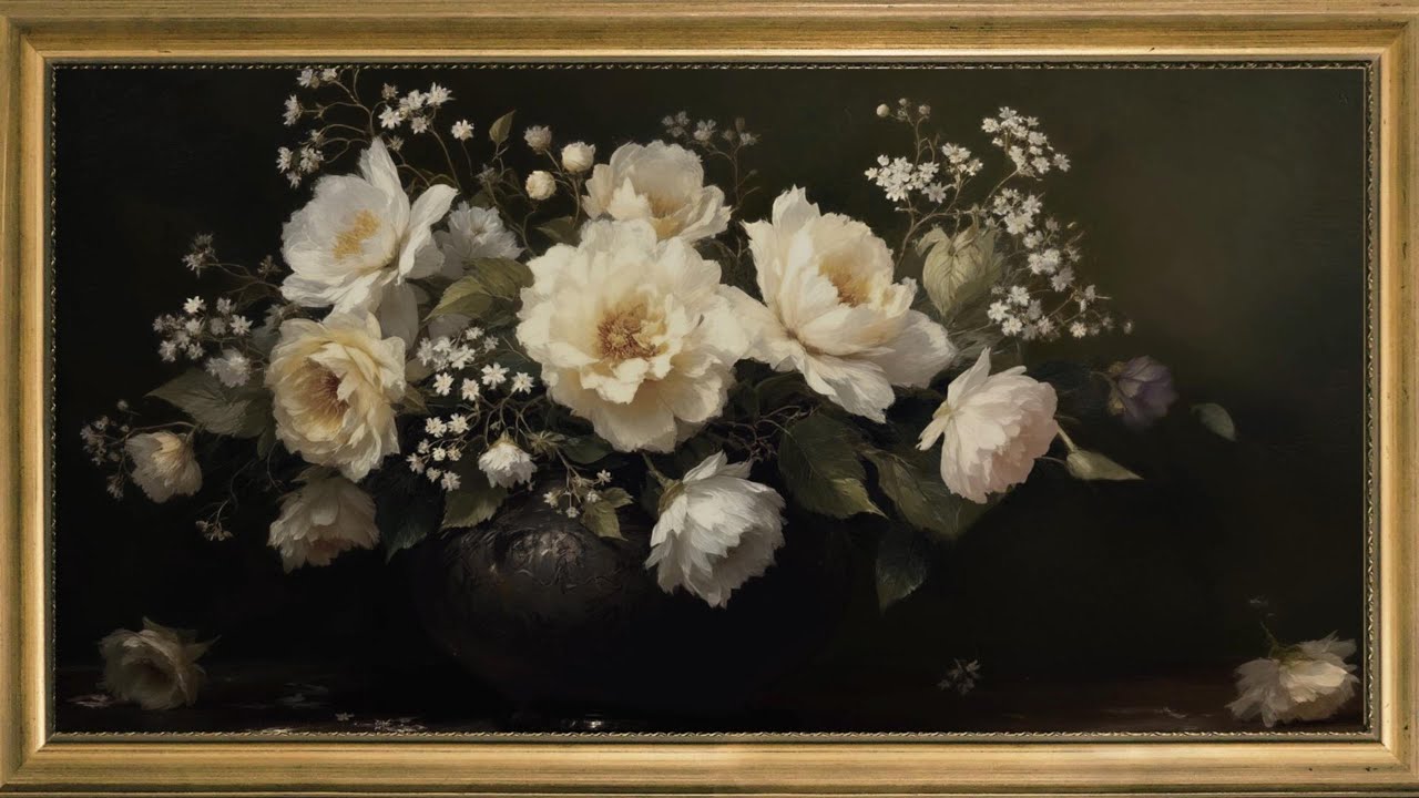 Blooming Poetry: Embrace Nature's Canvas on Your Frame TV: Vintage Art Screensaver