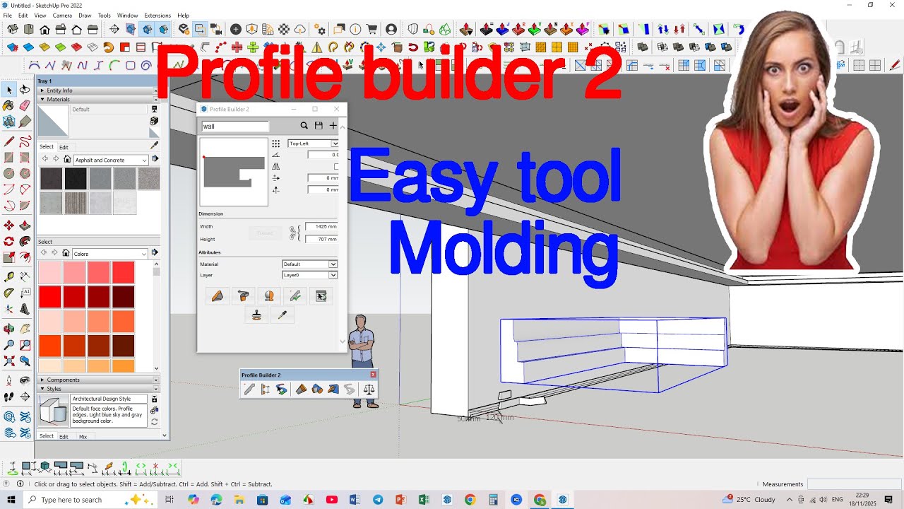 Profile Builder 2 – Easy Molding Drawing Tutorial in SketchUp
