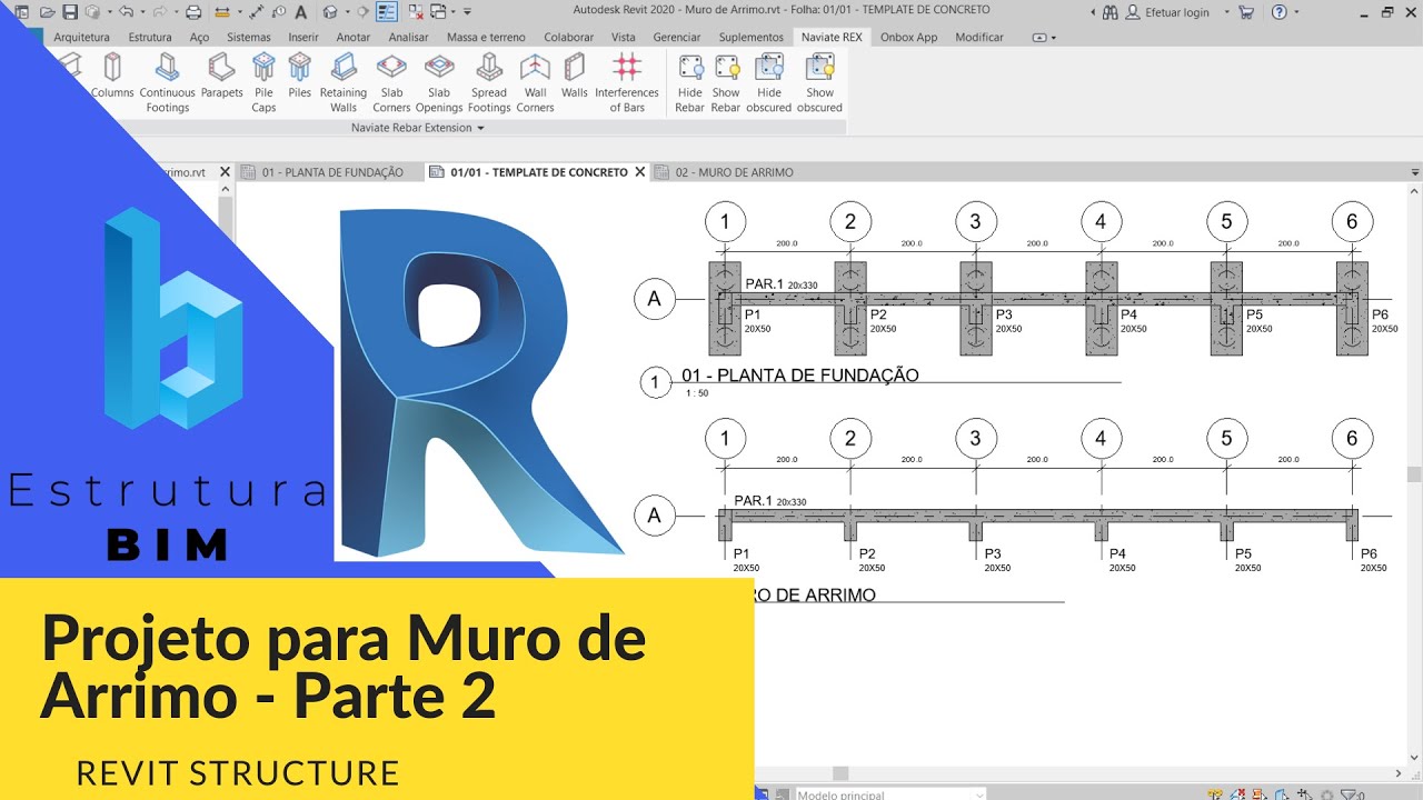 Projeto de Muro de Arrimo no Revit  - Parte 2