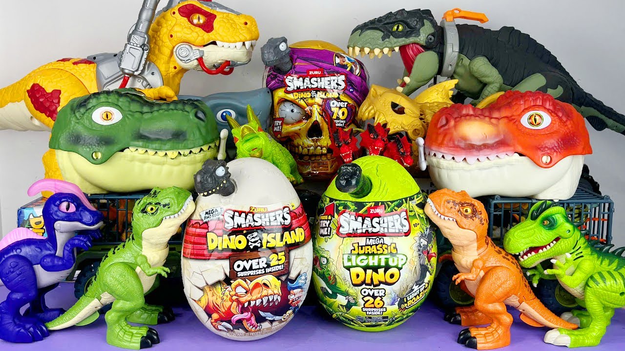 Jurassic World Unboxing Review Asmr Colorful Dinosaur T-rex Raptor Giganotosaurus Mosasaurus Spino