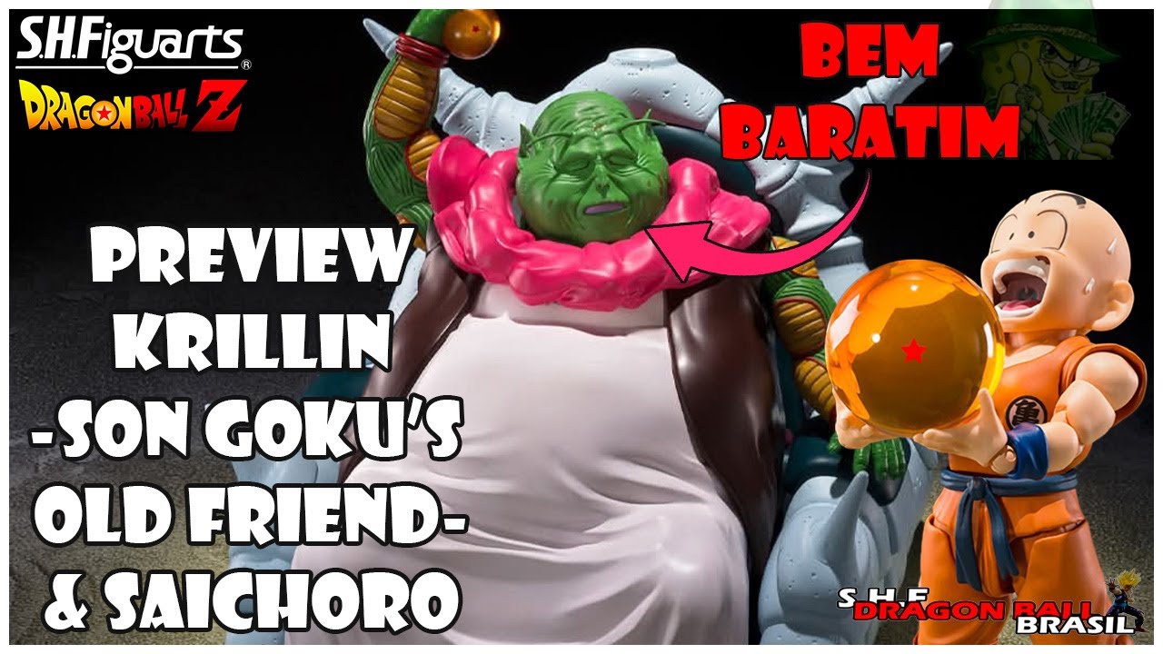 ERROU de novo BANDAI?!😫[PREVIEW DUPLO] S.H.Figuarts KRILLIN -SON GOKU'S OLD FRIEND- & SAICHORO