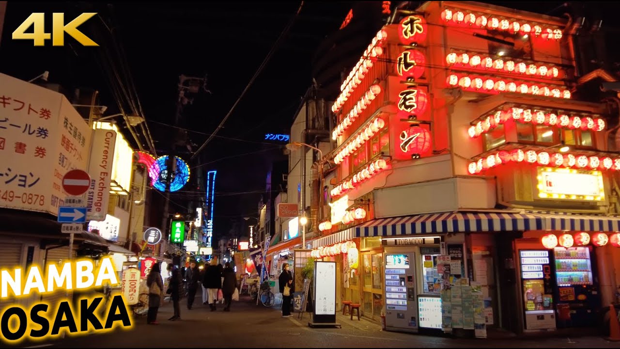 Namba nightlife in Osaka, Japan [4K]