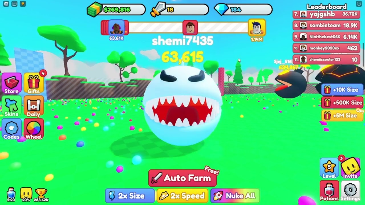 First to spend $10,000,000 in ball eating simulator wins!?