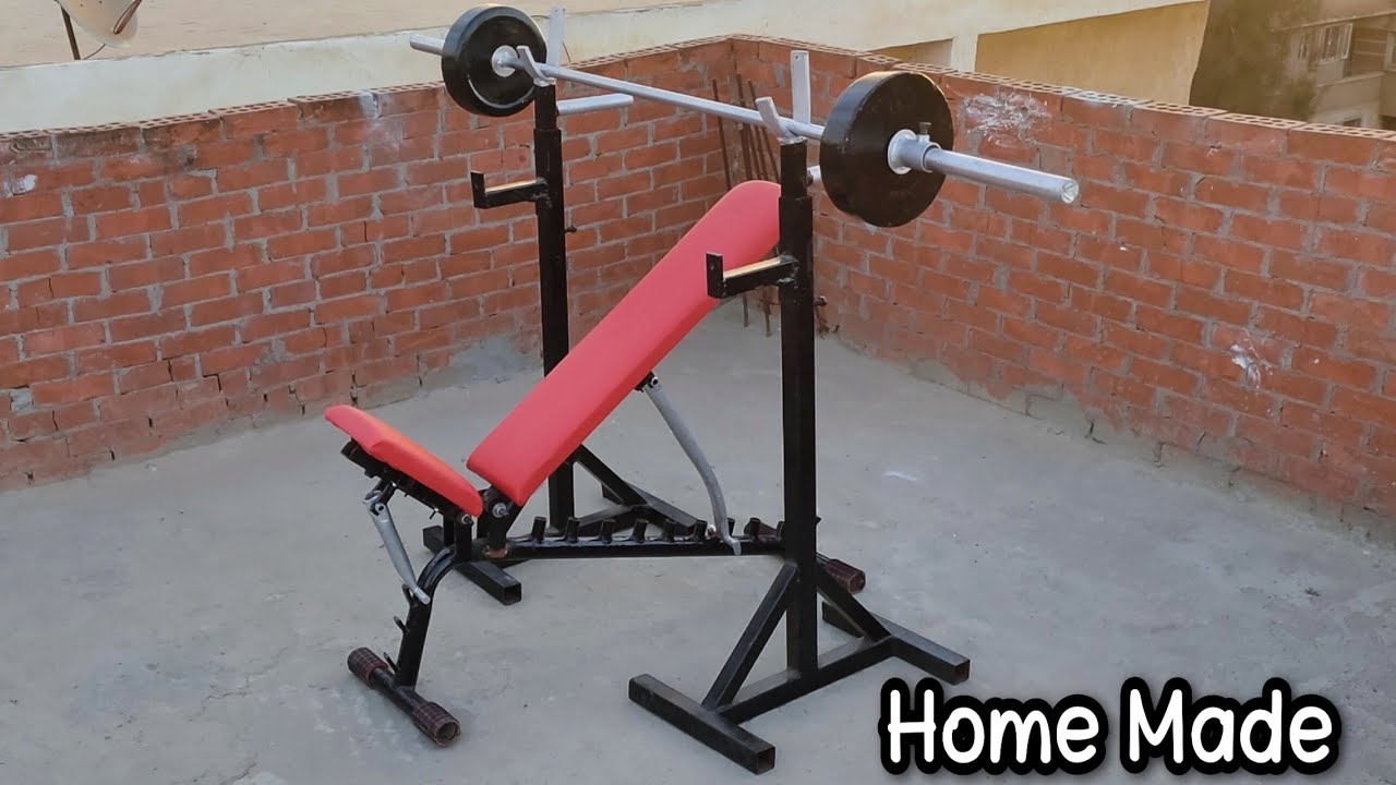 How to make incline bench pressكيف تصنع جهاز البنش بابسط الأدوات