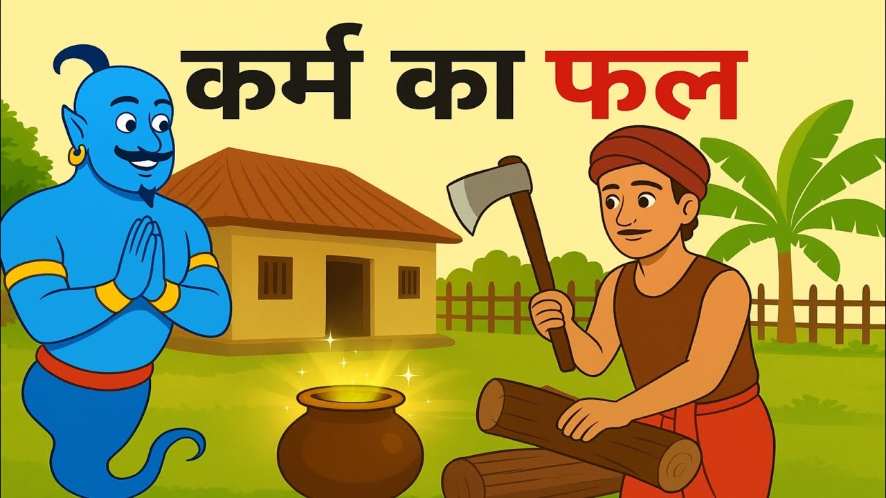 ईमानदार लकड़हारा और जादुई मटकी 🏺 | Hindi Kahani | Magic Moral Story