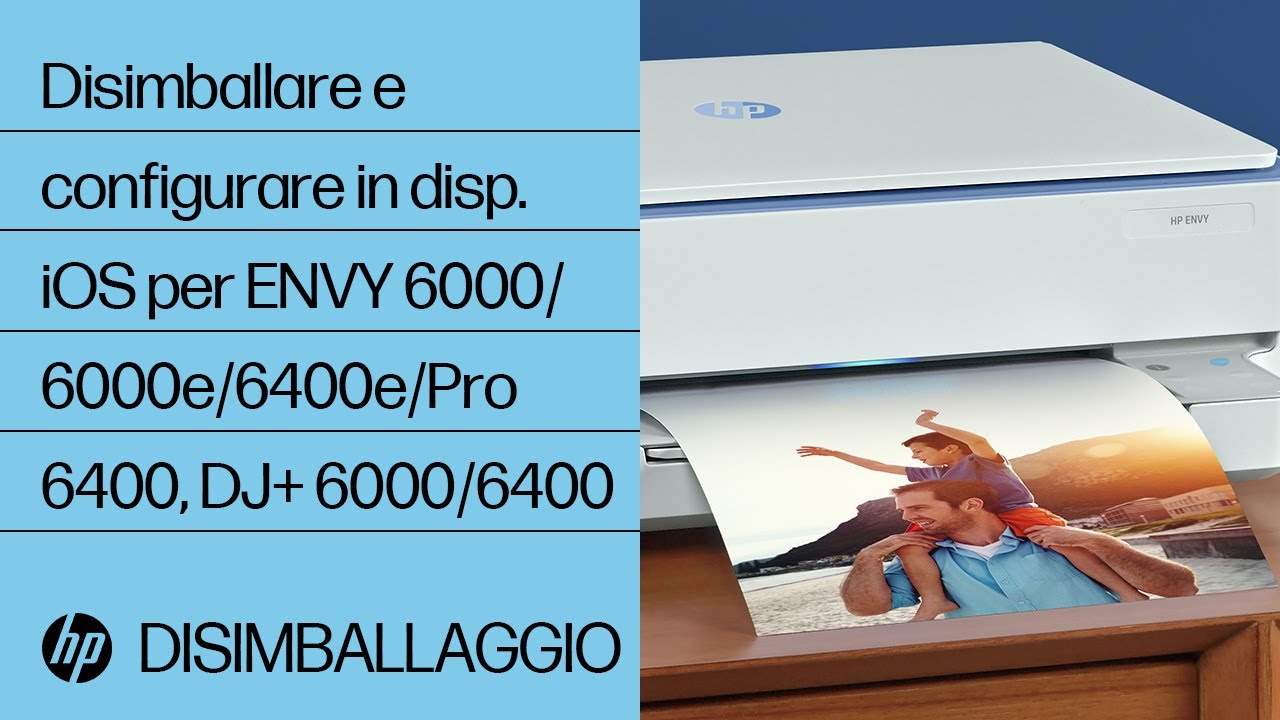 Disimballare e configurare in disp. iOS per ENVY 6000/6000e/6400e/Pro 6400, DJ+ 6000/6400|HP Support