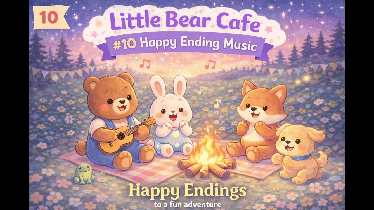 Little Bear Cafe #10 | Happy Endings 🎶 | Calm & Cozy Kids Music