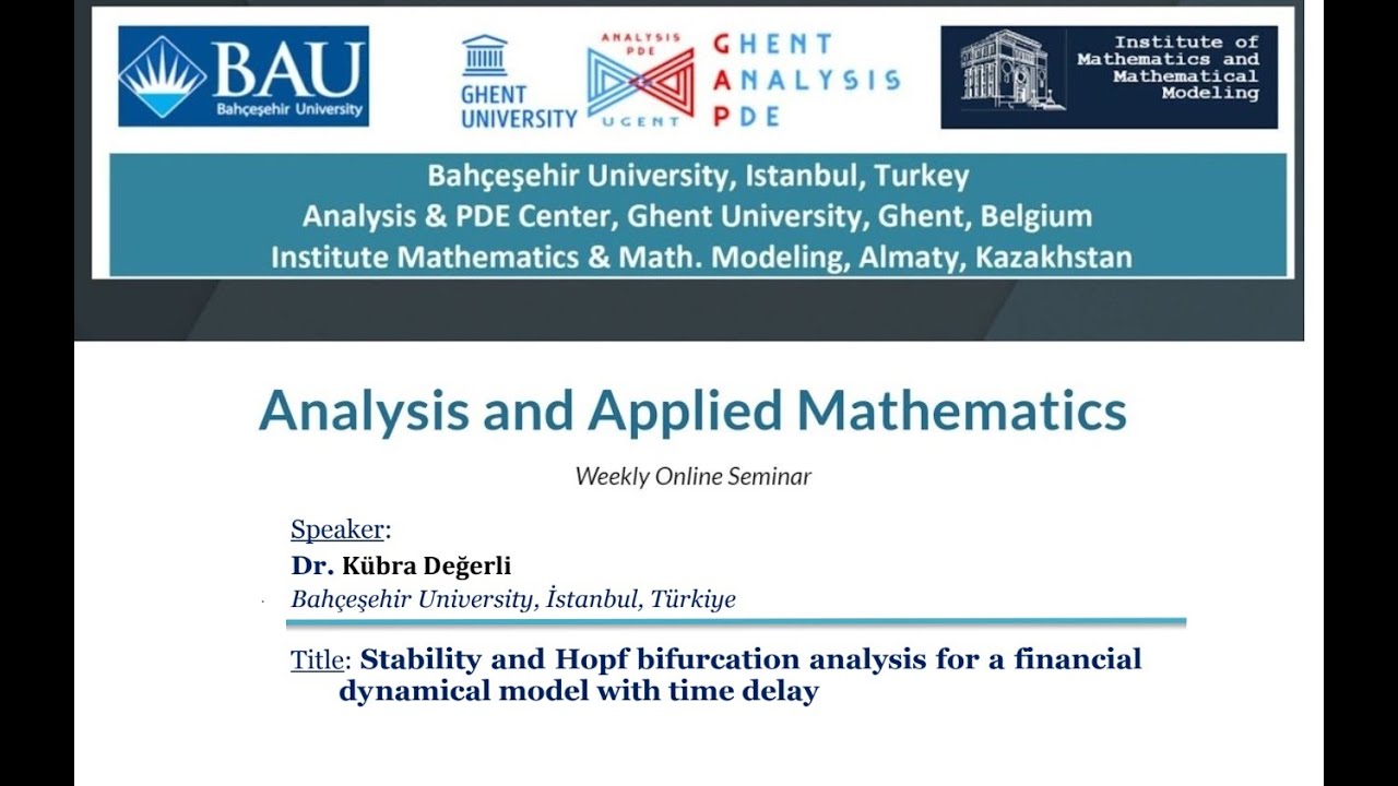 AAM Seminar - Stability and Hopf bifurcation analysis for financial dynamical model with time delay