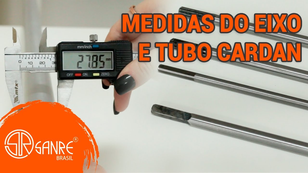 Medidas do eixo e tubo cardan | Sanre Brasil