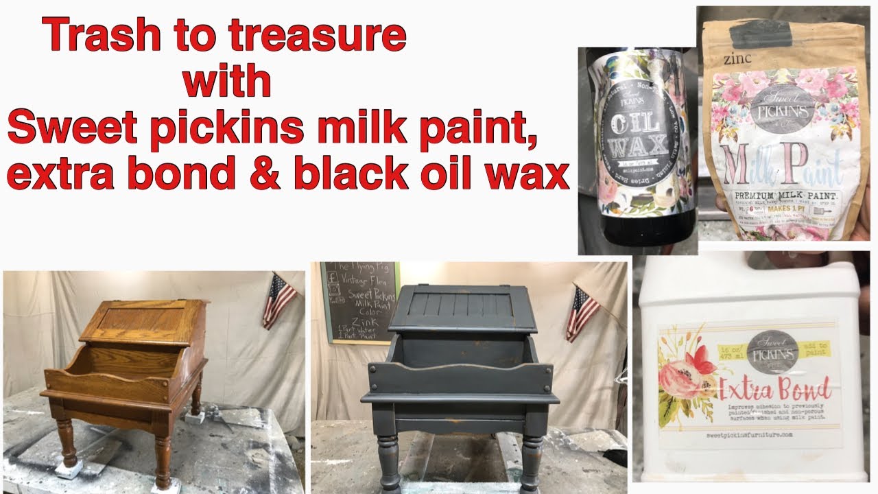 Trash to treasure ~Sweet pickins milk paint, extra bond & black oil wax