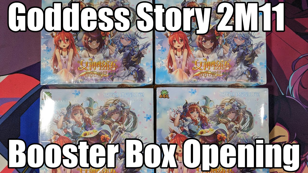Opening 4 of the brand new Goddess Story 2M11 booster boxes!  New rarity?