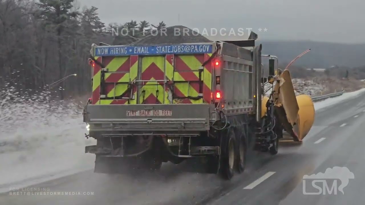 02-06-2025 Somerset, Pennsylvania - Ice Storm - Ice on Trees, Power Lines, Roads - Utility Crews Out