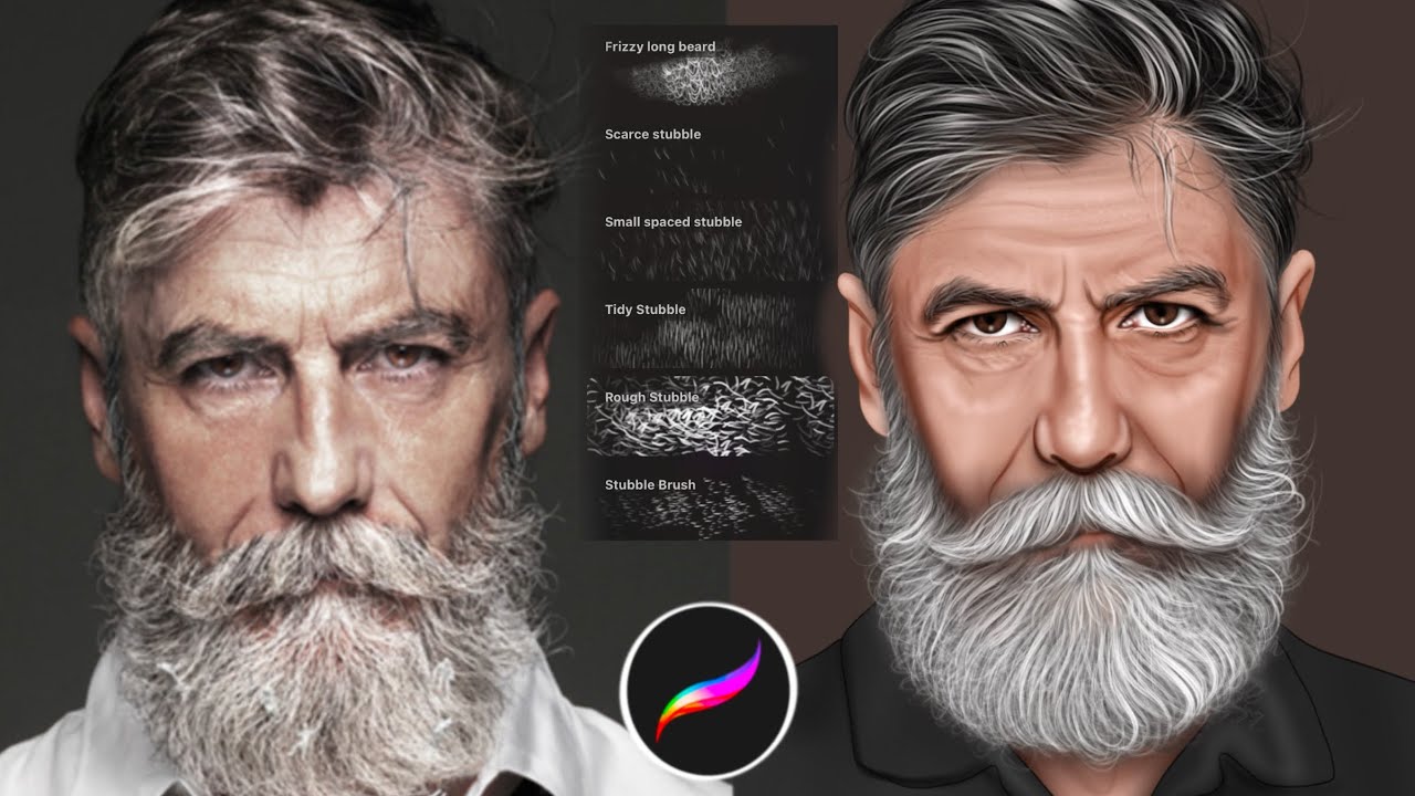 Как нарисовать бороду в Procreate — пошаговый урок для начинающих!