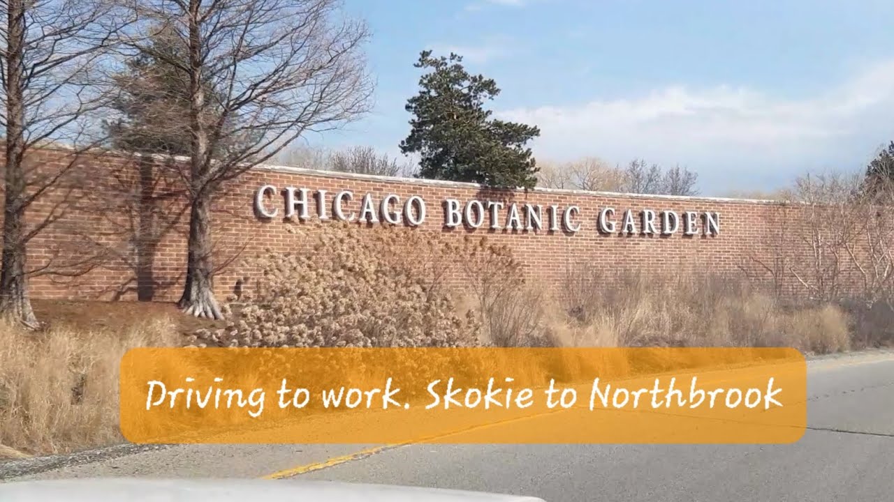 Driving from Dempster near Chicago to Northbrook. W I-94 Edens Expressway. March 2023
