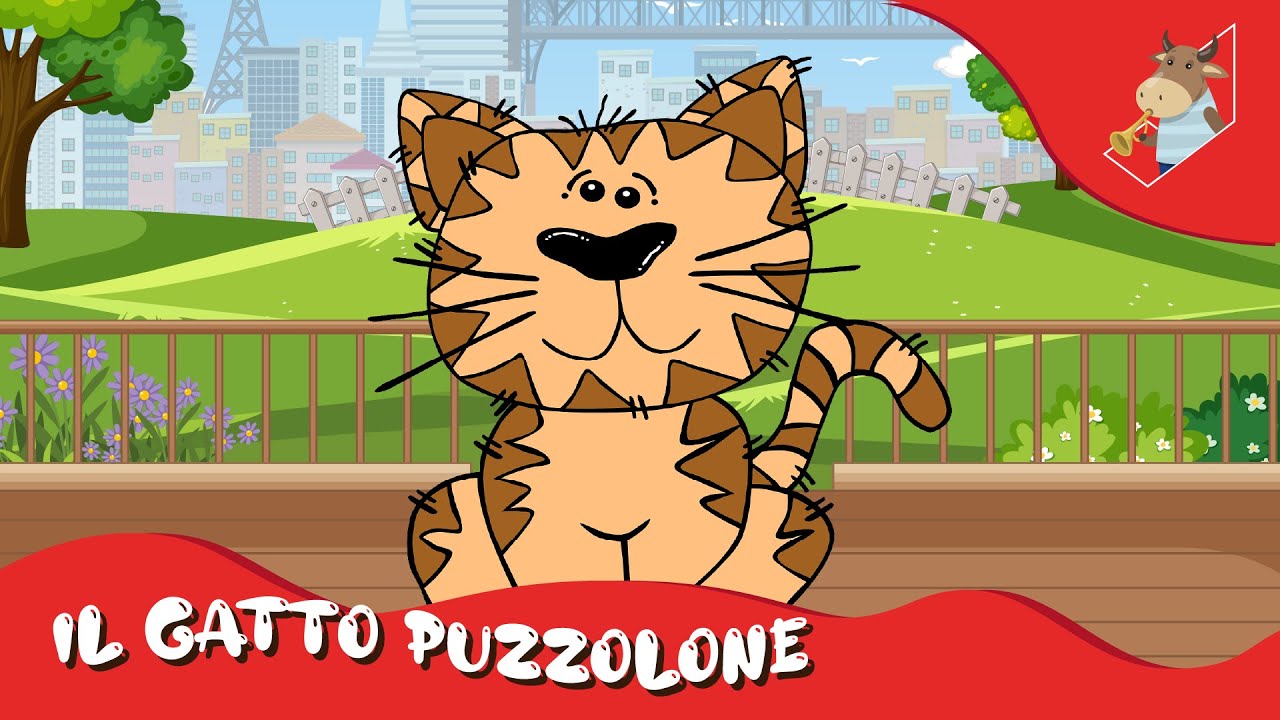 Il gatto Puzzolone - Canzone per Bambini (Karaoke con testo)