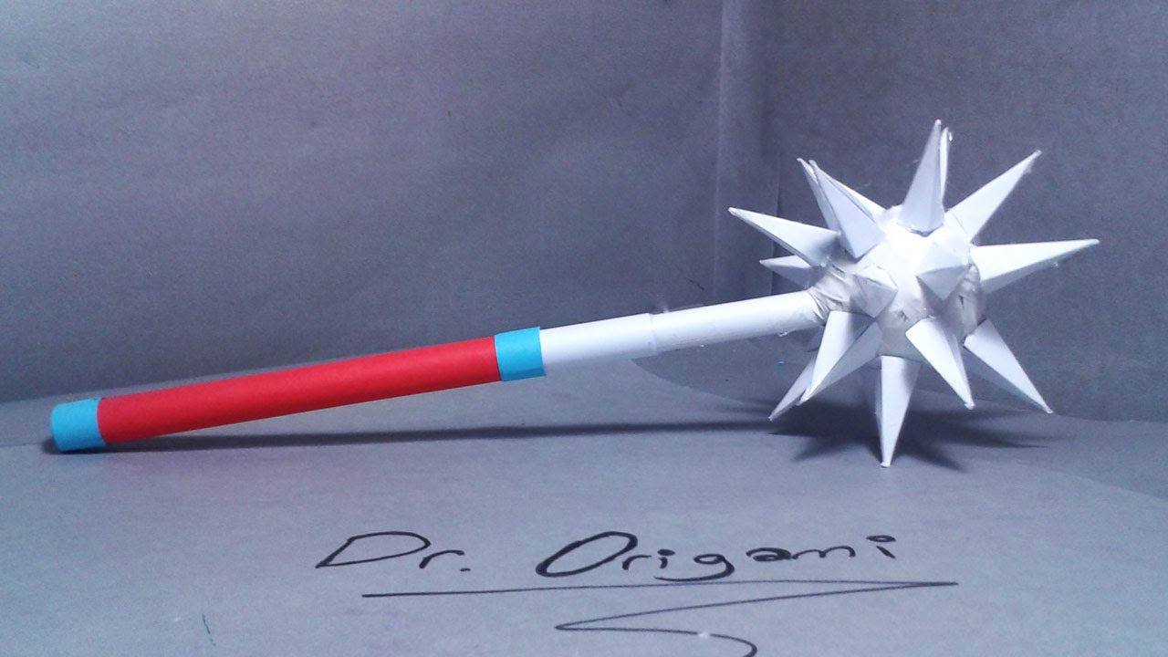 | DIY | How to make a paper ' Morning Star Weapon'- EASY TUTORİAL