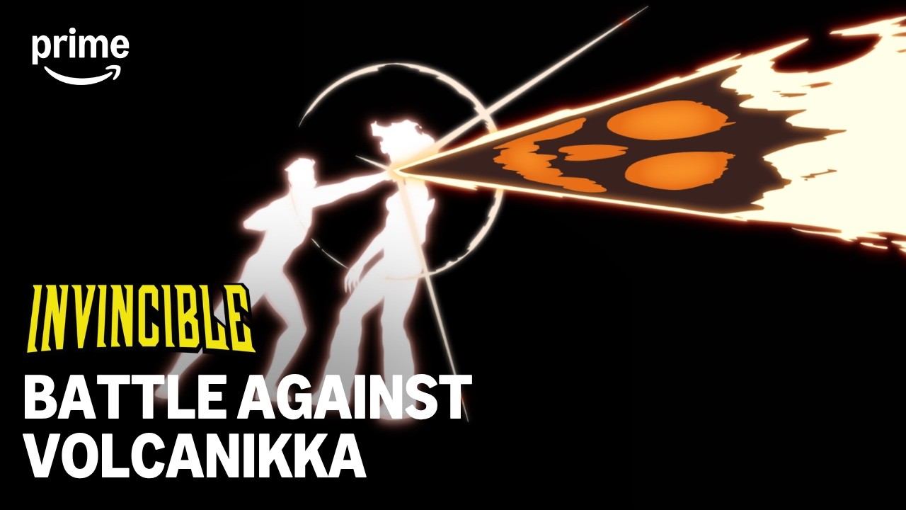 Invincible and Satan Battle Against Volcanikka | Invincible Season 4 | Prime Video
