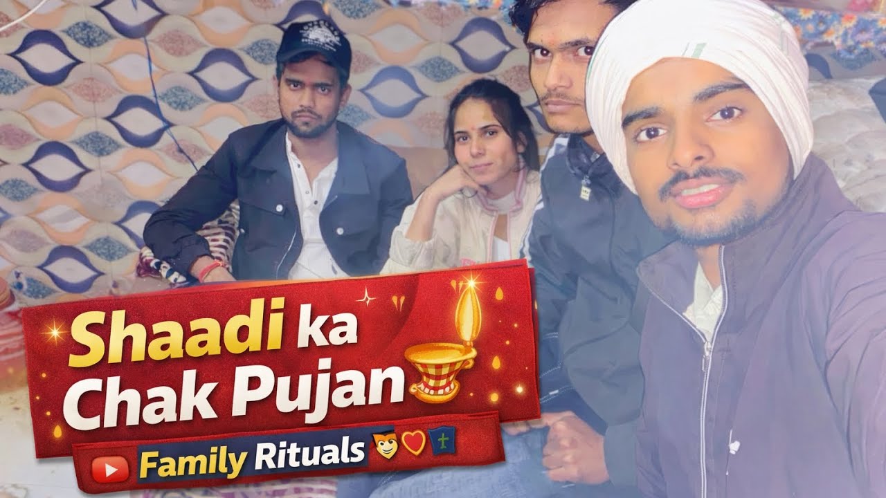 Aaj shaadi ke mauke par chak pujan he