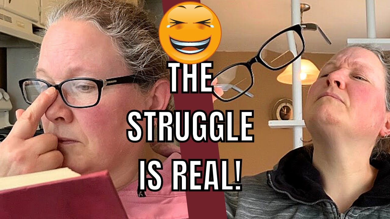 Things that are irritating about wearing glasses/bifocals. Funny skit for middle aged women.