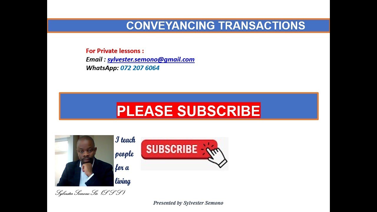 Conveyancing Transactions